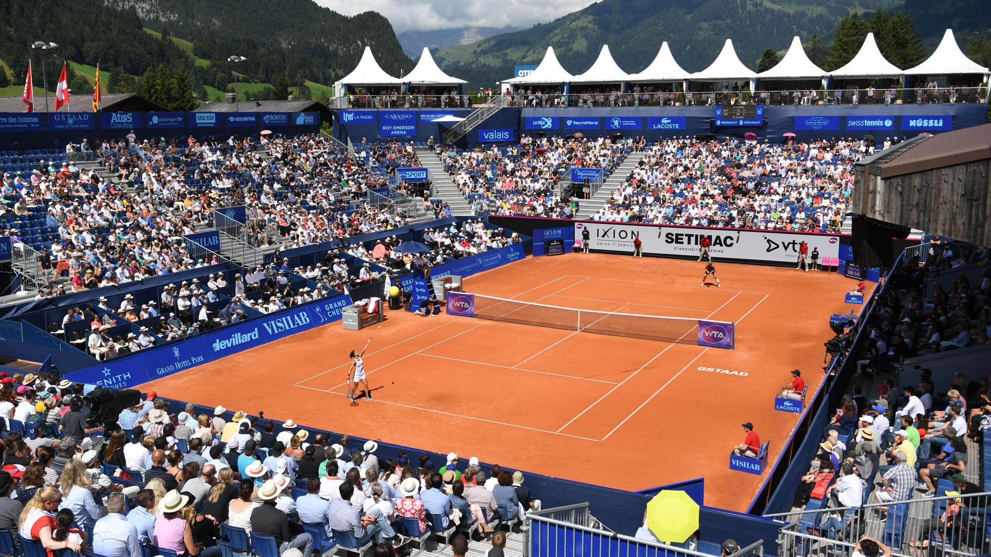 Torneio De Tênis Suíço 16 Final De Lausanne 2021 Wta 250 Imagem de Stock  Editorial - Imagem de exterior, raquete: 224421074